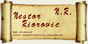 Nestor Riorović vizit kartica